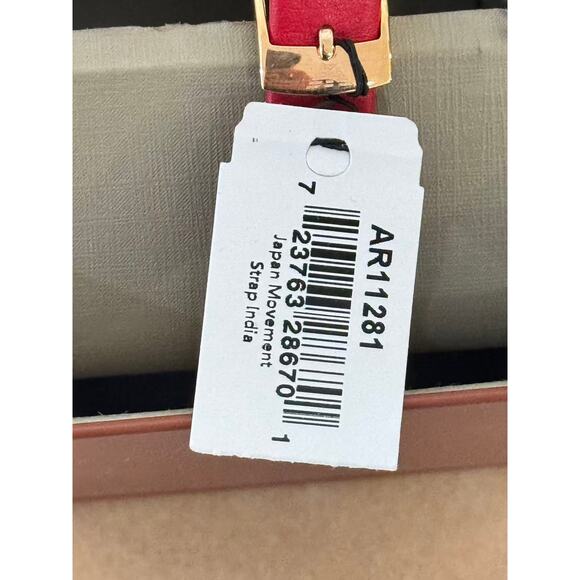 Emporio Armani  Gianni T-Bar AR11281 Ladies Watch With White Crystals Dial